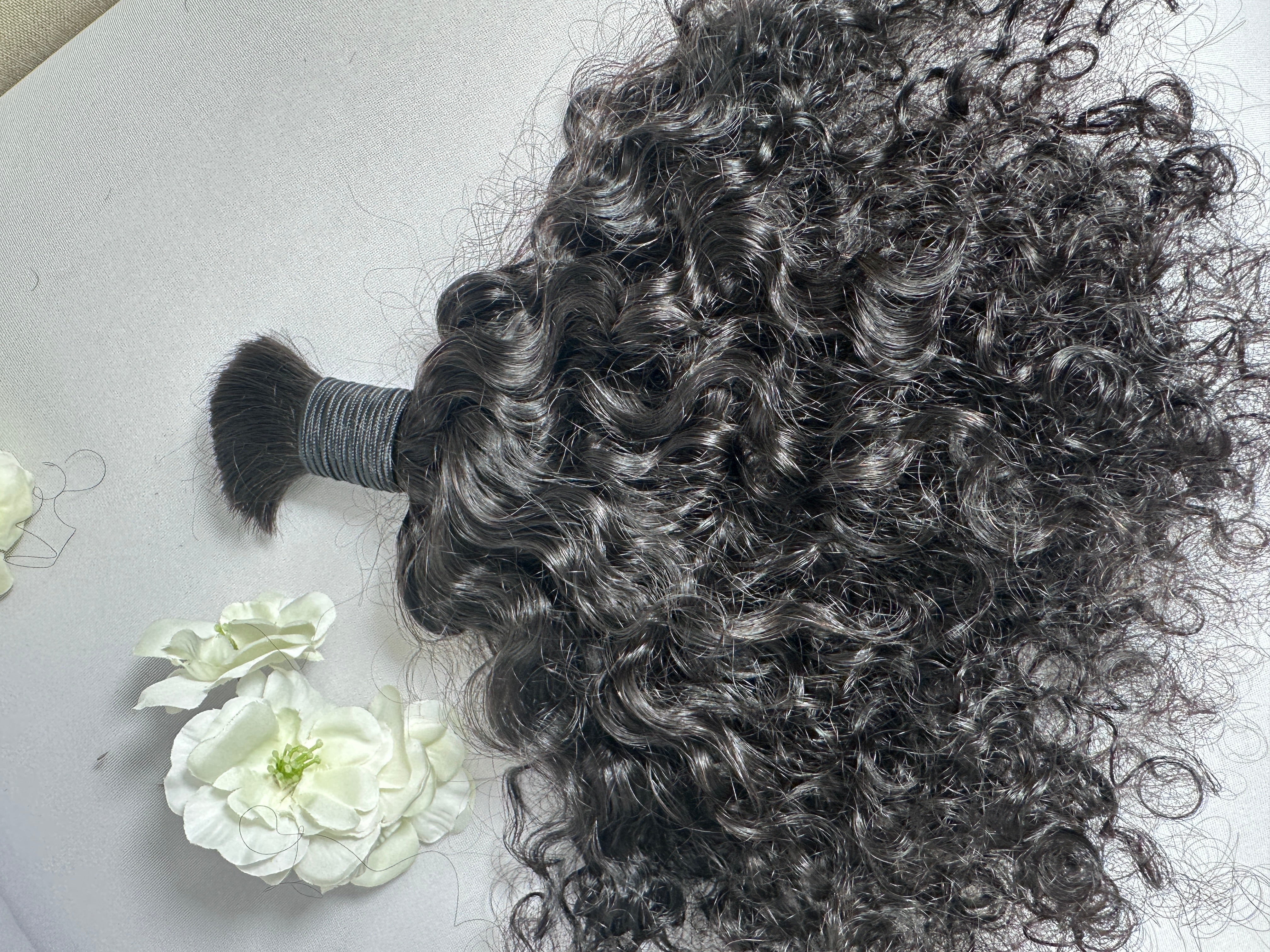 Soft Afro Bouncy Wave Bulk Braiding Hair, 100% Virgin Human Hair