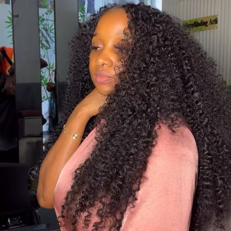 Soft Afro Bouncy Wave Bulk Braiding Hair, 100% Virgin Human Hair