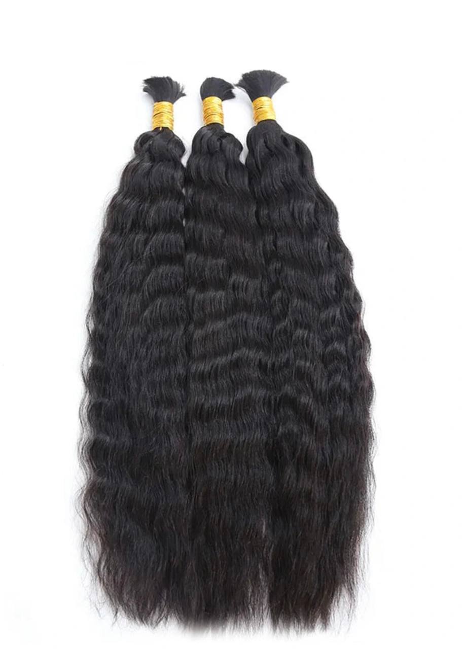 Virgin Wet and Wavy Bulk Human Hair, 100% Virgin Braiding Human Hair No Weft