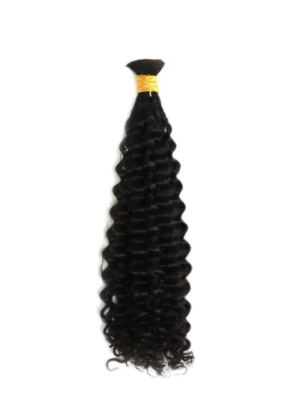 Brazilian Deep Wave Bulk Braiding Hair, 100% Virgin Human Hair