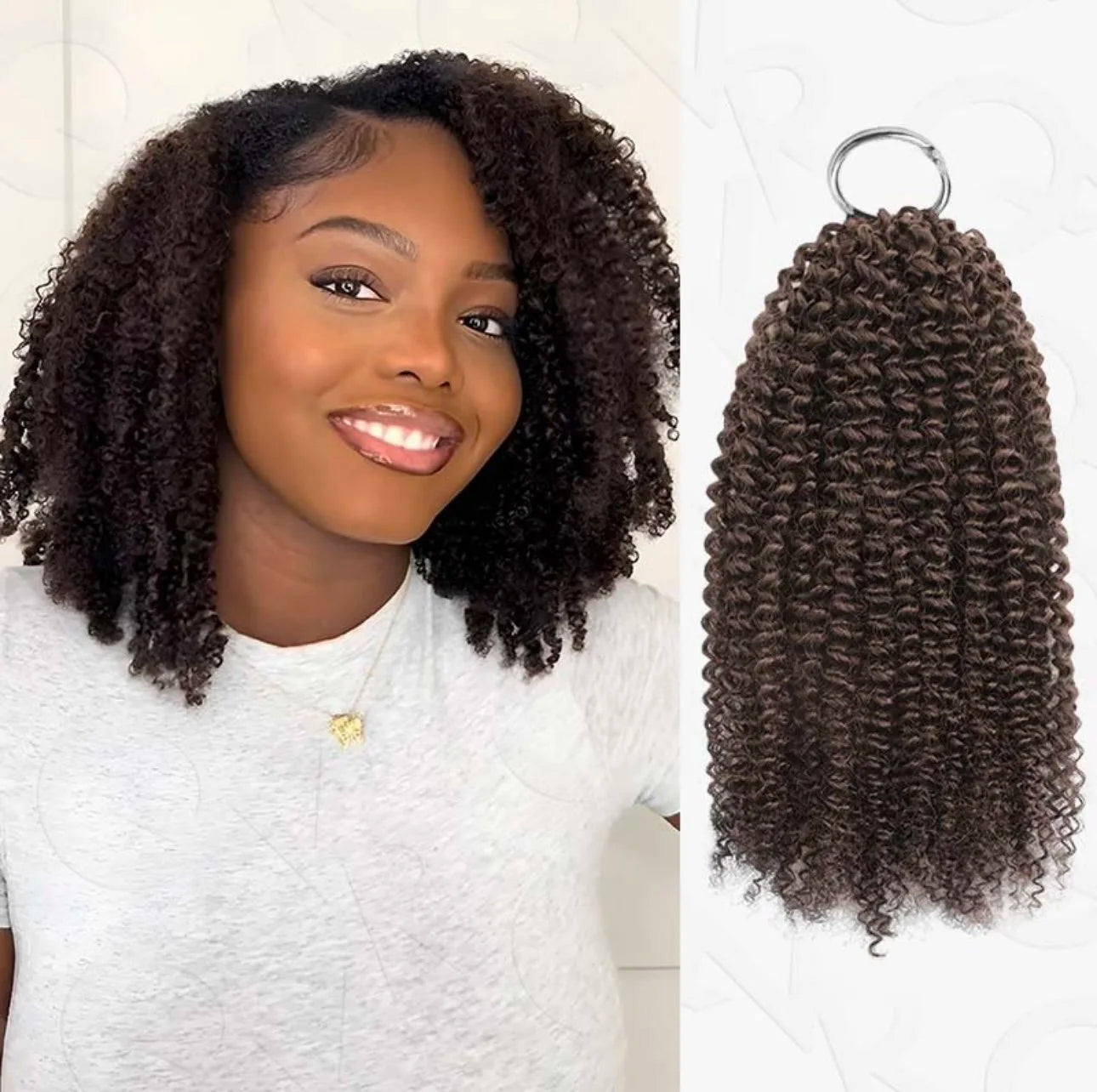 Afro Curly Crochet Human Hair, 100% Human Hair