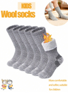 Kids Thick Wool Winter Socks – Warm, Soft & Durable Cold-Weather Socks (1/3/6 Pairs)