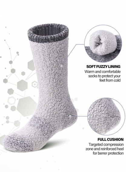 Kids Thick Wool Winter Socks – Warm, Soft & Durable Cold-Weather Socks (1/3/6 Pairs)