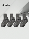1/4 Pairs Thick Warm Socks For Men, Thermal Lined, Ankle/Mid-Calf Length, Comfortable & Soft, Suitable For Casual, Business, Indoor Wear In Cold Winter Seasons Down To -5°C