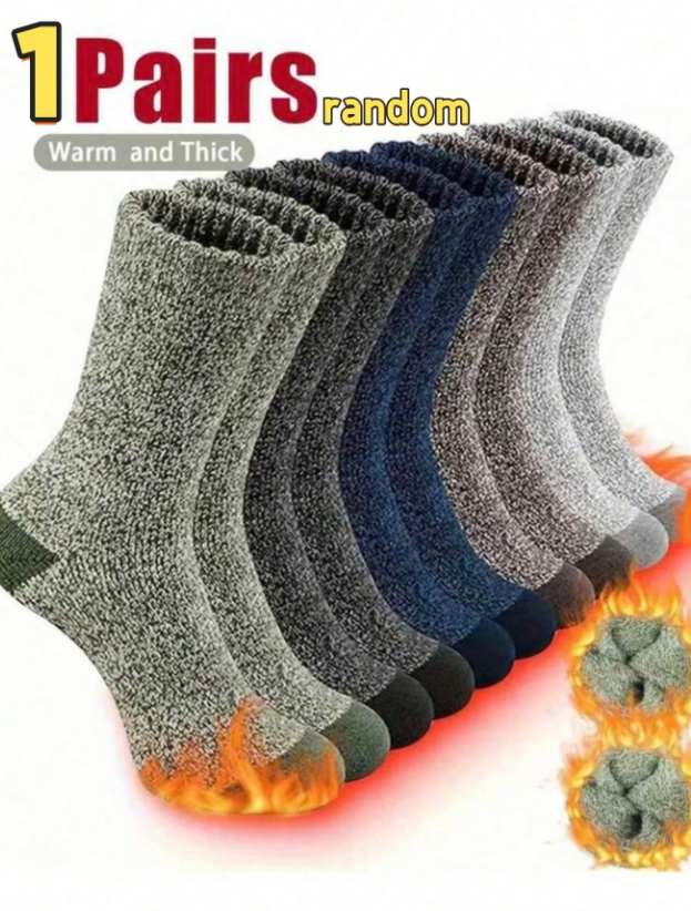 Men’s Thick Wool Crew Socks – Warm Hiking & Outdoor Sports Socks (5/3/1 Pair Pack, Random Delivery)  If you want an even shorter or more catchy version, tell me!
