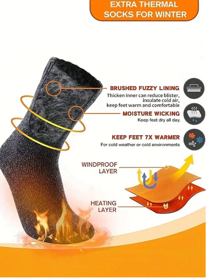 1/3/6 Pairs Extra Thick Sherpa Lined Winter Socks For Men - Comfortable And Soft Christmas Gift For Dad, Suitable For Cold Weather, Long Socks, Winter, Black Socks, Warm Ladies Socks, Casual Thick Moisture Wicking Comfortable C