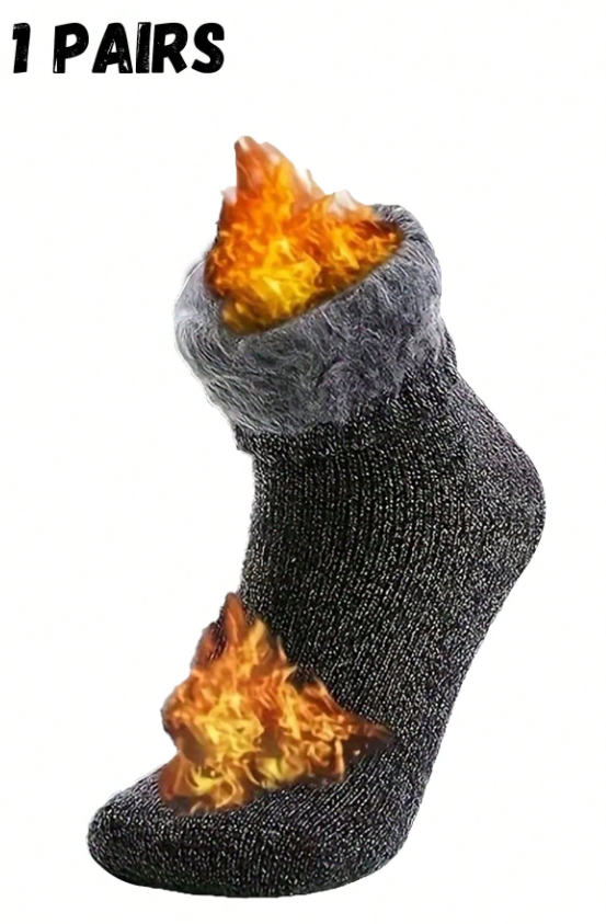 1/3/6 Pairs Extra Thick Sherpa Lined Winter Socks For Men - Comfortable And Soft Christmas Gift For Dad, Suitable For Cold Weather, Long Socks, Winter, Black Socks, Warm Ladies Socks, Casual Thick Moisture Wicking Comfortable C