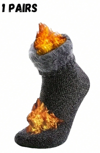 1/3/6 Pairs Extra Thick Sherpa Lined Winter Socks For Men - Comfortable And Soft Christmas Gift For Dad, Suitable For Cold Weather, Long Socks, Winter, Black Socks, Warm Ladies Socks, Casual Thick Moisture Wicking Comfortable C