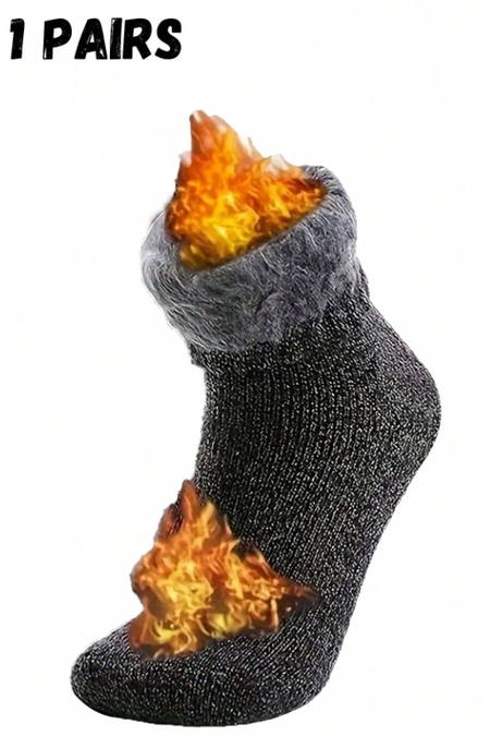 1/3/6 Pairs Extra Thick Sherpa Lined Winter Socks For Men - Comfortable And Soft Christmas Gift For Dad, Suitable For Cold Weather, Long Socks, Winter, Black Socks, Warm Ladies Socks, Casual Thick Moisture Wicking Comfortable C