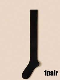 1 Pair Women's Autumn/Winter Thick Knitted Over-The-Knee Socks - Soft Anti-Static, Warm Comfortable, Multi Colors Available