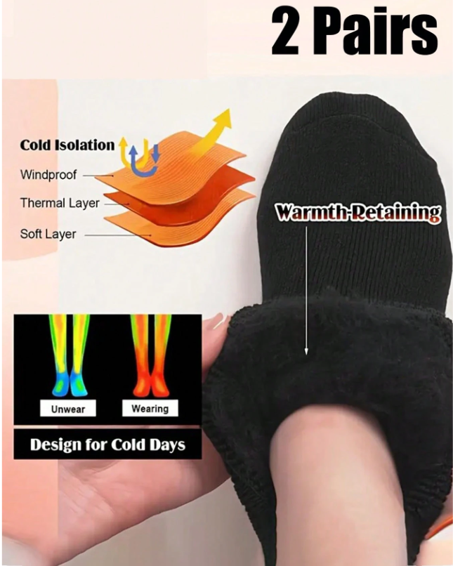 2/3/5 Pairs Thick Fleece Lined Socks, Warm Winter Socks For Men, Suitable For Outdoor Activities, Cycling, Skiing, Fits US 4.5-9 / UK 3.5-8 / EU 36-43