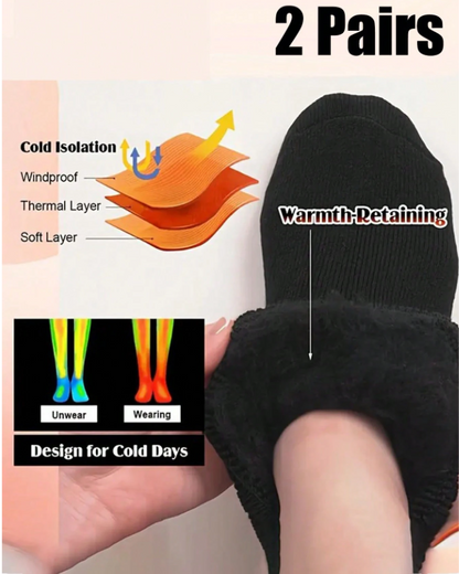 2/3/5 Pairs Thick Fleece Lined Socks, Warm Winter Socks For Men, Suitable For Outdoor Activities, Cycling, Skiing, Fits US 4.5-9 / UK 3.5-8 / EU 36-43