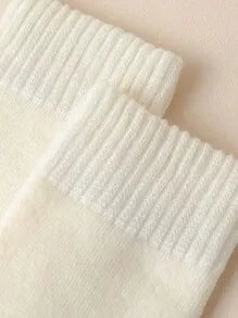 4pairs Women Warm Socks Thick Thermal Terry Socks For Winter Crew Socks