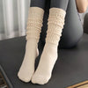 4/3/2/1 Pairs Women's Autumn/Winter Thickened Thermal Lined Knee High Socks, Cushioned Sole, Warm Fuzzy Crew Socks, Mid-Calf Socks, Over-The-Knee Socks, Calf Socks, Slouch Socks, Ribbed Socks, Indoor Yoga/Pilates Non-Slip Socks, Solid Color Sports Socks