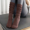 4/3/2/1 Pairs Women's Autumn/Winter Thickened Thermal Lined Knee High Socks, Cushioned Sole, Warm Fuzzy Crew Socks, Mid-Calf Socks, Over-The-Knee Socks, Calf Socks, Slouch Socks, Ribbed Socks, Indoor Yoga/Pilates Non-Slip Socks, Solid Color Sports Socks